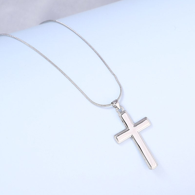 Sterling Silver 47 President “In God We Trust” Cross Necklace